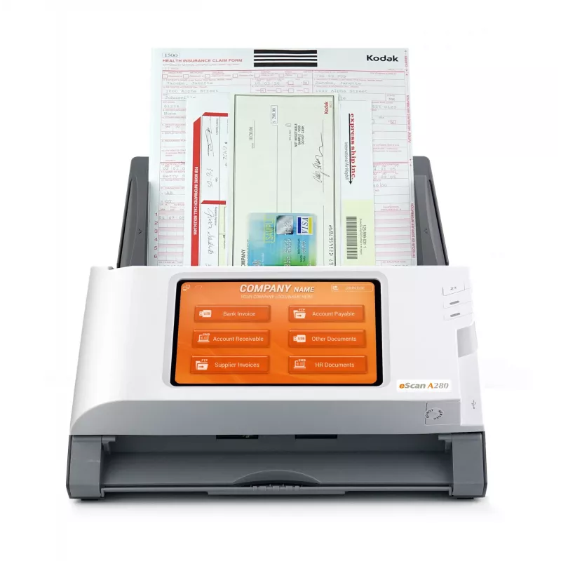 Plustek eScan A280 Enterprise ADF scanner 600 x 600 DPI A4 Black, White