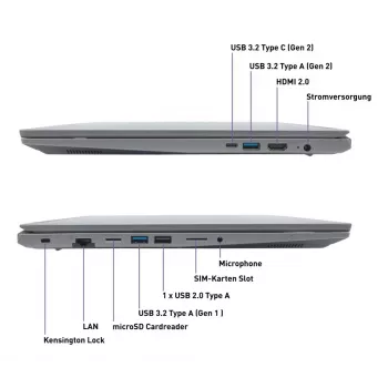 TERRA MOBILE 1717R Intel® Core™ i5 i5-1334U Laptop 43.9 cm (17.3 inch) Full HD 16 GB DDR4-SDRAM 1 TB SSD Wi-Fi 6 (802.11ax) Windows 11 Home German Grey