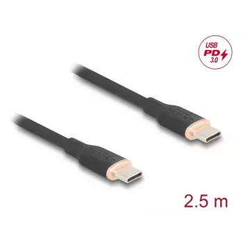USB Cable DeLOCK 81239 2.5m USB C Black USB 2.0 0.48 Gbit/s