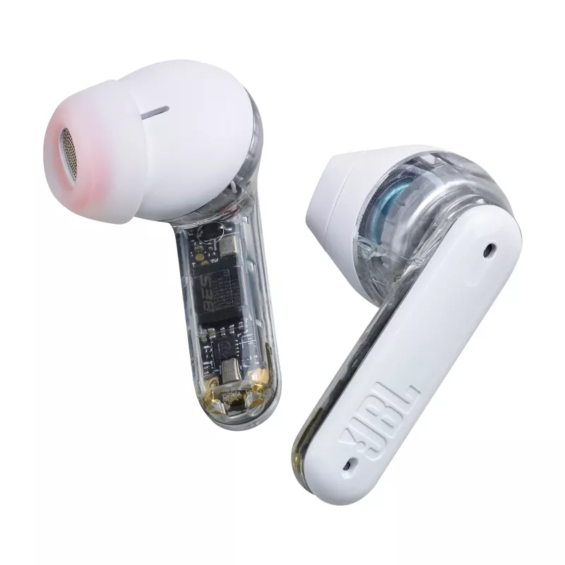 JBL Tune Flex Ghost Edition Headset True Wireless Stereo (TWS) In-ear Calls/Music Bluetooth Translucent, White