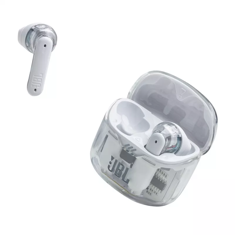 JBL Tune Flex Ghost Edition Headset True Wireless Stereo (TWS) In-ear Calls/Music Bluetooth Translucent, White