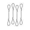 Lindy Cable Adapter Tethers - Pack of 4, 0.15 m, Polyamide, Stainless steel, Black