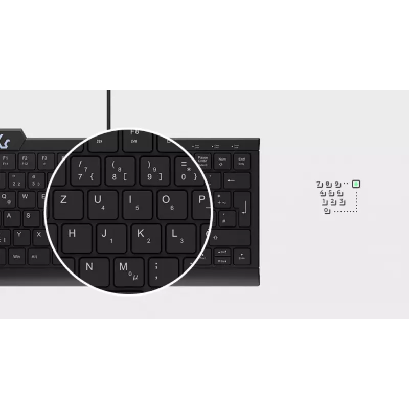 KeySonic KSK-5010ELC (DE) keyboard Home USB QWERTZ German Black