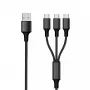 USB Cable 2GO 797156 1.5m USB B 3 x USB C Black
