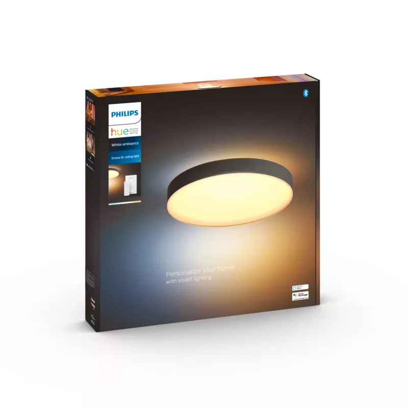 Smart ceiling light Philips Hue White ambience Enrave extra large Black