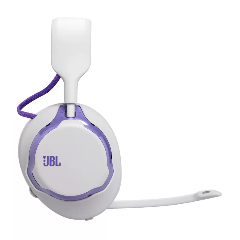 Headset JBL Quantum 650 — Wireless Bluetooth, USB-C, Circumaural, Head-band, White, 20–20000 Hz