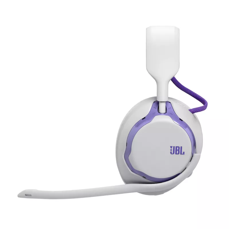 Headset JBL Quantum 650 — Wireless Bluetooth, USB-C, Circumaural, Head-band, White, 20–20000 Hz