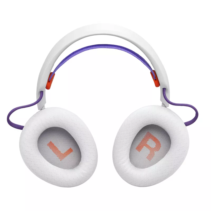 Headset JBL Quantum 650 — Wireless Bluetooth, USB-C, Circumaural, Head-band, White, 20–20000 Hz