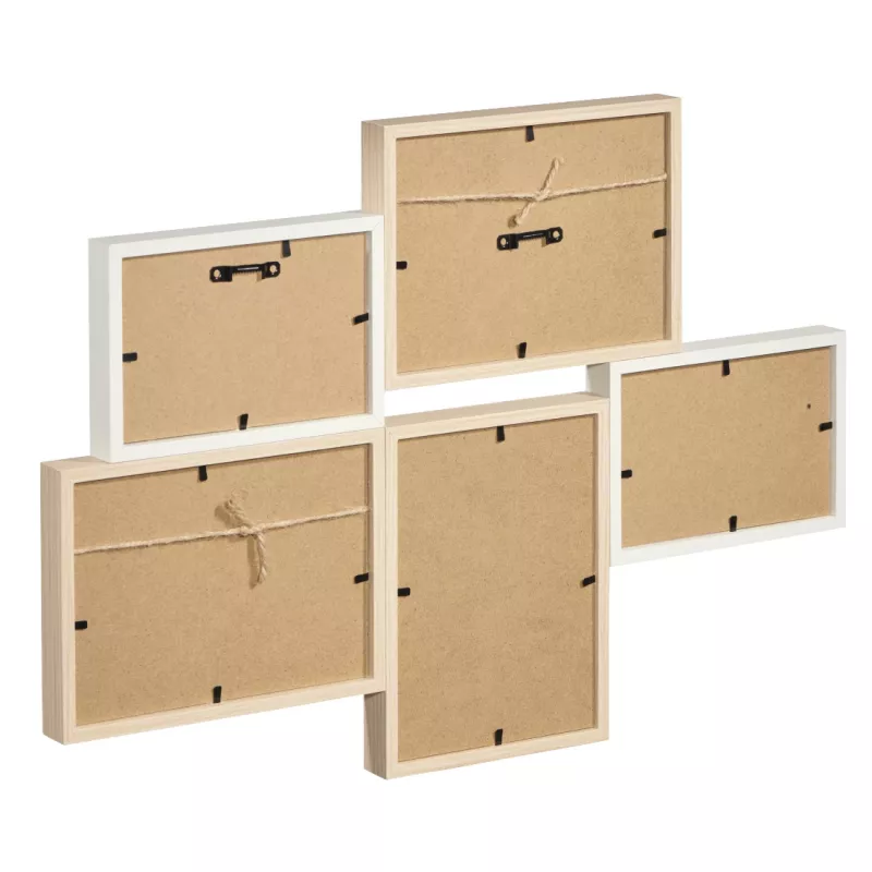 Multi picture frame Hama Kalmar Oak White MDF