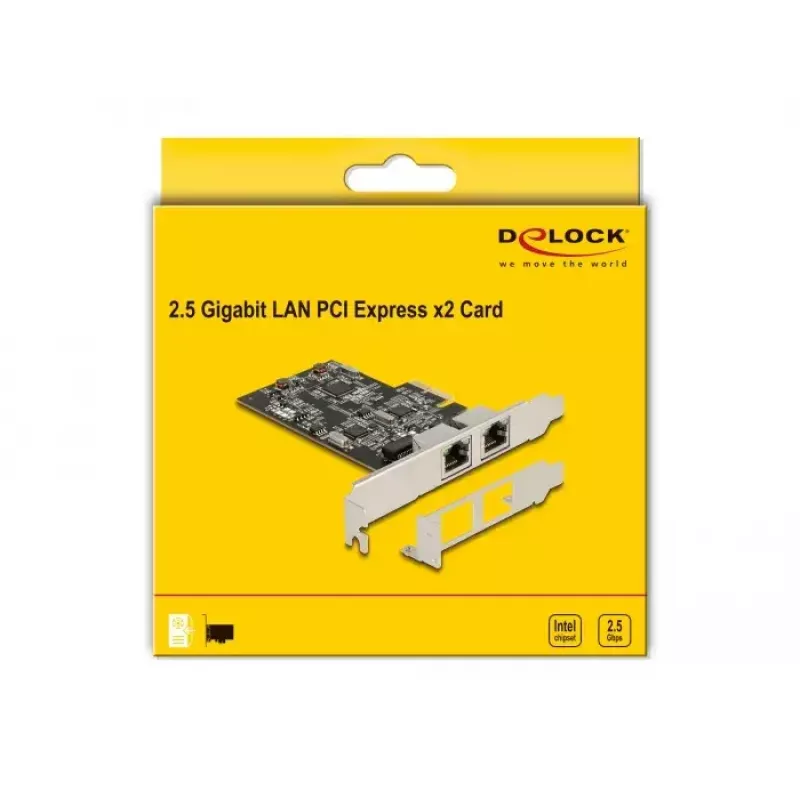 DeLOCK PCI Express x2 Card to 2 x RJ45 2.5 Gigabit LAN i225