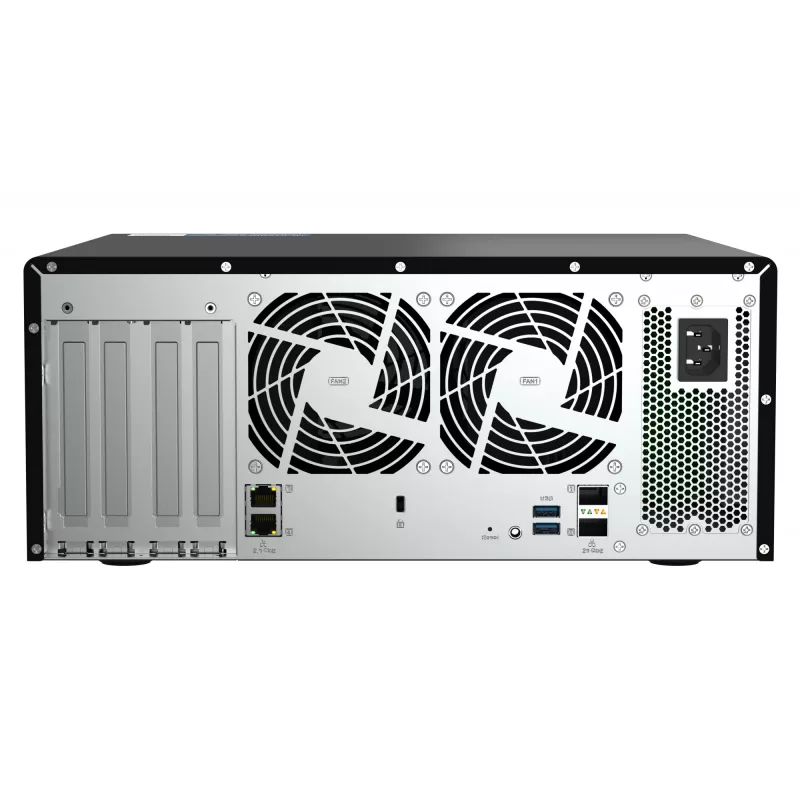 NAS Tower QNAP TS-h1290FX — EPYC 7302P 3.0 GHz, 128 GB DDR4, 12-bay, QuTS hero, Black