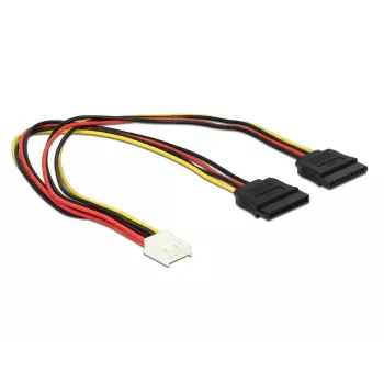 Cable DeLOCK 0.3m Floppy 4p/2x SATA 15p