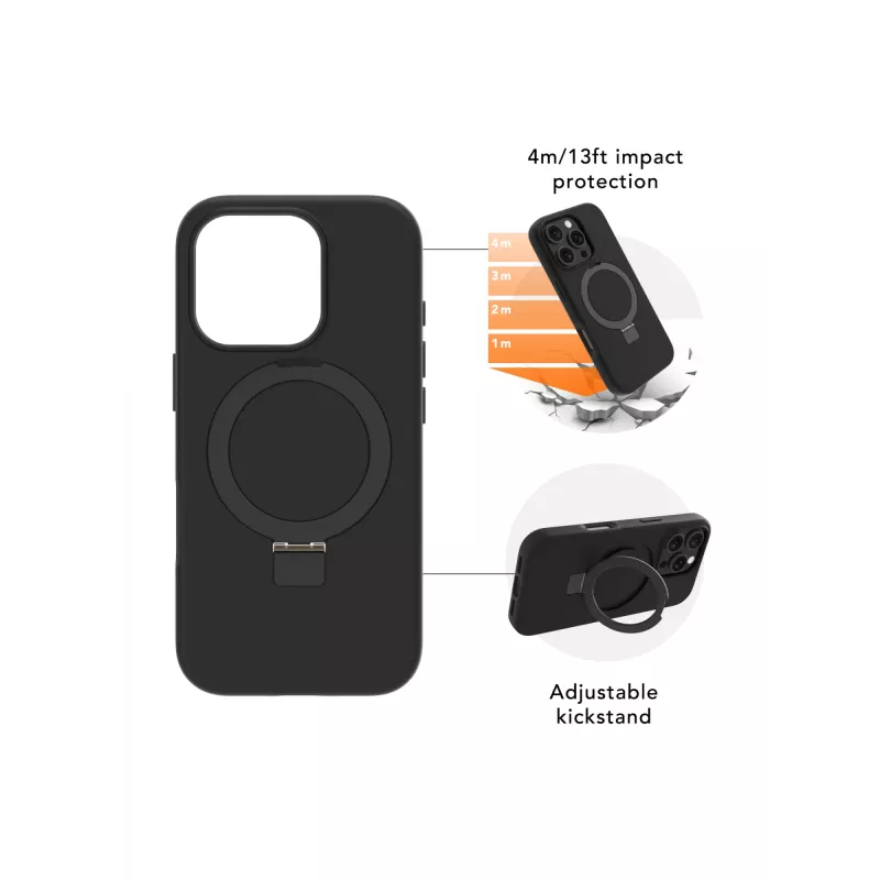 Protective cover dbramante1928 Iceland Ultra D3O MS Kick for iPhone 17e/16e/15/14/13, 6.1 inch (15.5 cm), Black