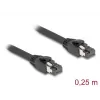 DeLOCK RJ45 Network Cable Cat.8.1 S/FTP 25 cm 40 Gbps Black