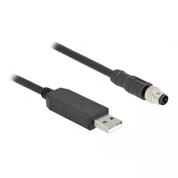DeLOCK sensor/actuator cable 1.8 m M8 USB 2.0 Type-A Black 64258