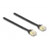 DeLOCK RJ45 Retractable Cable Cat.6A STP 1.5 m black yellow