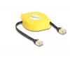 DeLOCK RJ45 Retractable Cable Cat.6A STP 1.5 m black yellow