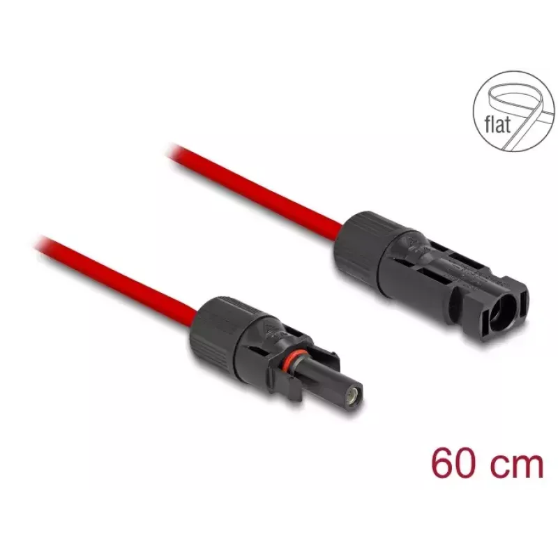 Cable DeLOCK DL4 Solar Flat Cable male to female 60 cm red 3.3 mm²