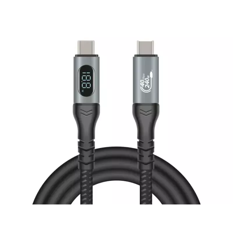 DeLOCK USB 40 Gbps Data and Fast Charging Coaxial Cable 1 m USB PD 3.1 240 W