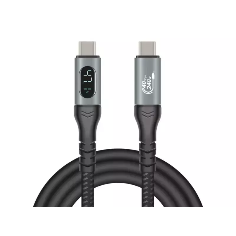 DeLOCK USB 40 Gbps Data and Fast Charging Coaxial Cable 1 m USB PD 3.1 240 W