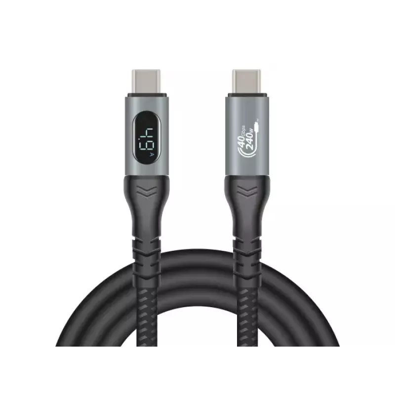 DeLOCK USB 40 Gbps Data and Fast Charging Coaxial Cable 1 m USB PD 3.1 240 W