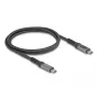 DeLOCK USB 40 Gbps Data and Fast Charging Coaxial Cable 1 m USB PD 3.1 240 W
