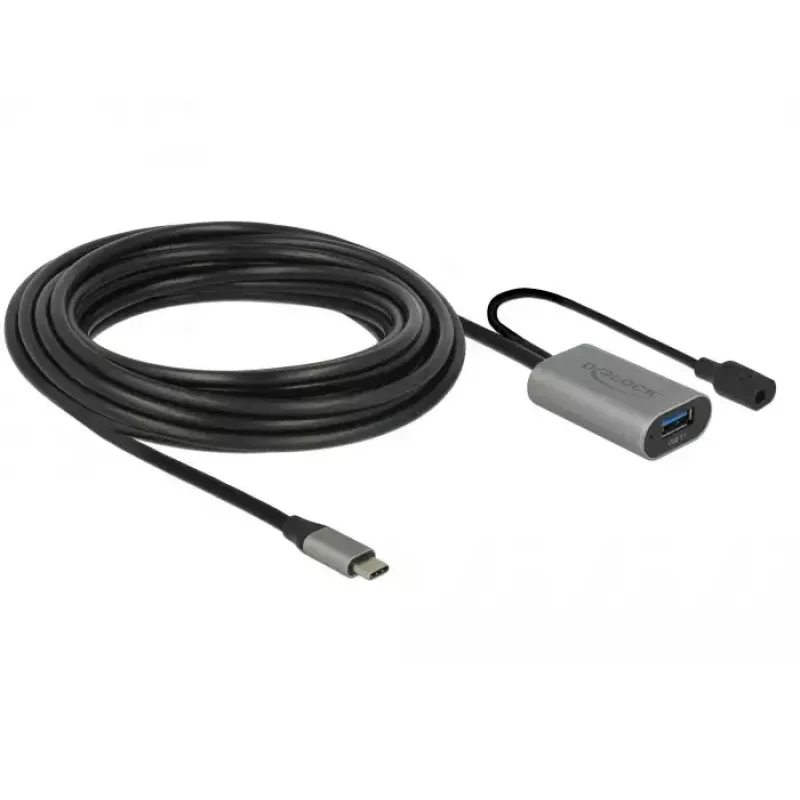 USB cable DeLOCK 85391 USB 3.2 Gen 1 5 m USB A USB C Black Grey