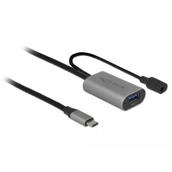 USB cable DeLOCK 85391 USB 3.2 Gen 1 5 m USB A USB C Black Grey
