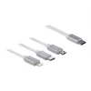DeLOCK USB Type-C 3 in 1 Retractable Charging Cable Lightning Micro USB USB Type-C 0.98m