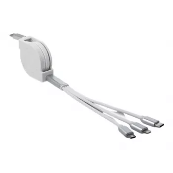 DeLOCK USB Type-C 3 in 1 Retractable Charging Cable Lightning Micro USB USB Type-C 0.98m