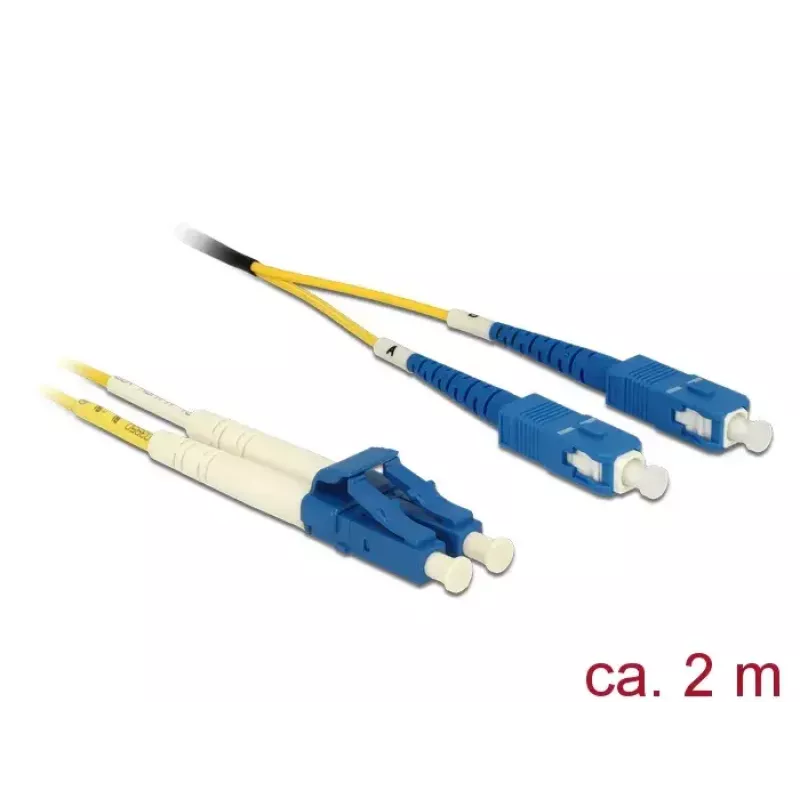 Fibre Optic Cable DeLOCK 84610 2m LC SC Yellow