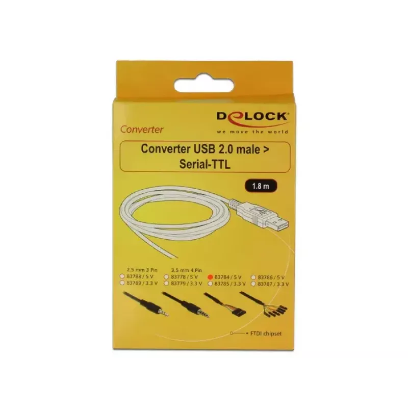 USB Cable DeLOCK 1.8m USB2.0-A/TTL 6-p Black
