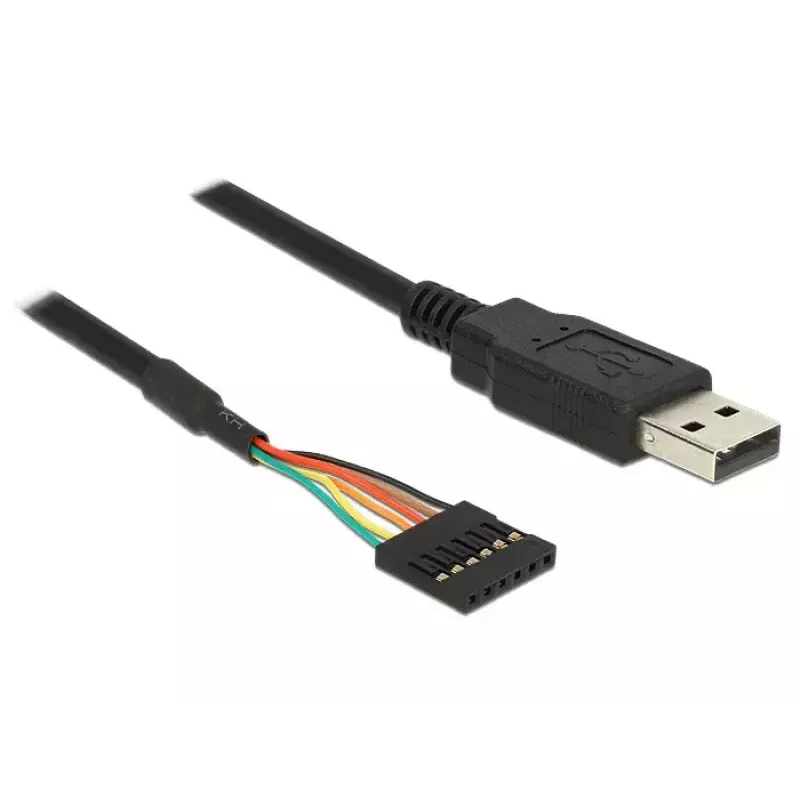 USB Cable DeLOCK 1.8m USB2.0-A/TTL 6-p Black