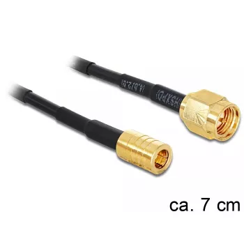Signal Cable DeLOCK 88474 0.07m Gold Black