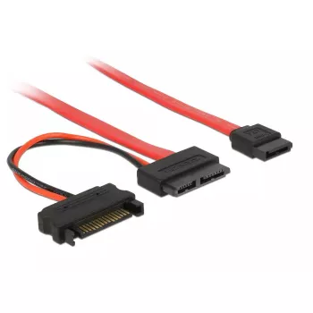 SATA Cable DeLOCK 0.3m Red