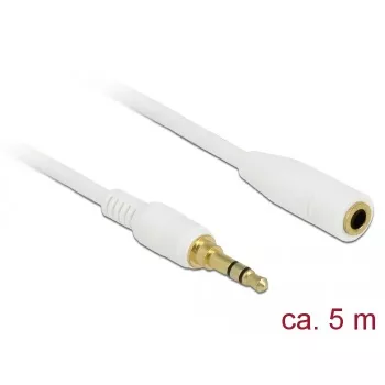 Audio Cable DeLOCK 85591 5m 3.5mm White