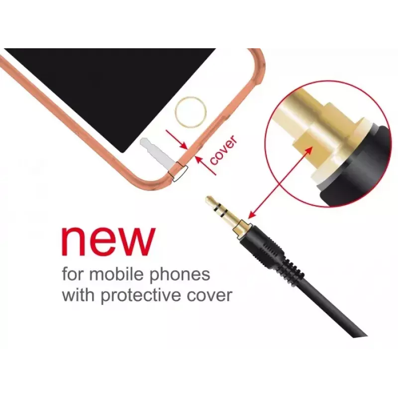 Audio Cable DeLOCK 85590 5m 3.5mm Black
