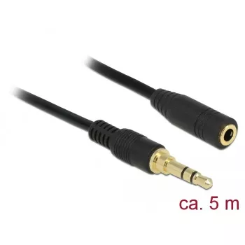 Audio Cable DeLOCK 85590 5m 3.5mm Black
