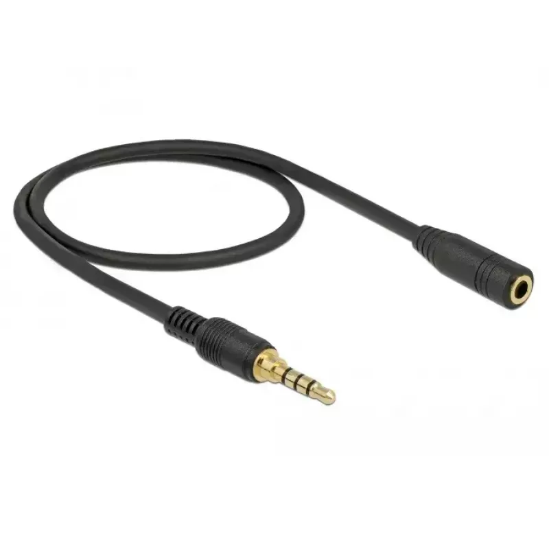 Audio Cable DeLOCK 85627 0.5m 3.5mm Black