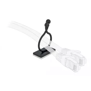 Cable hook DeLOCK 60176 black 10 pieces