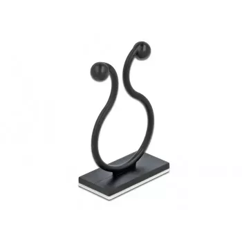 Cable hook DeLOCK 60176 black 10 pieces