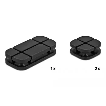 Cable holder DeLOCK 18331 Black