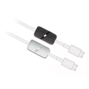 Cable holder DeLOCK 18404 self-closing self-adhesive 3 pieces black white