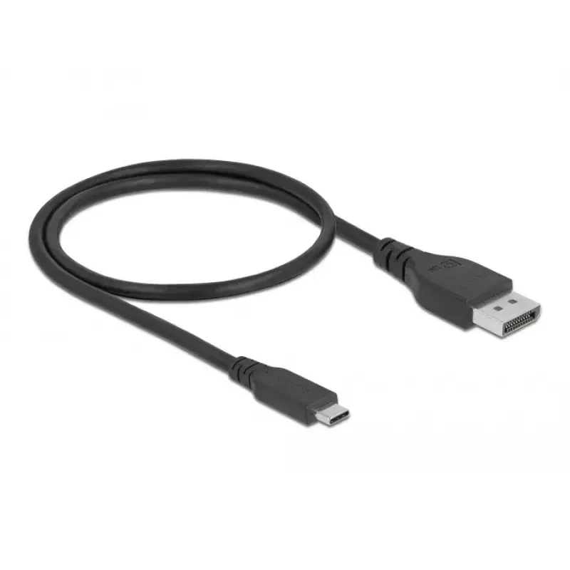 DeLOCK Bidirectional USB Type-C to DisplayPort Cable 8K 60 Hz 0.5 m