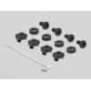 Cable management panel DeLOCK 19 inch Cable Management Brush Strip black