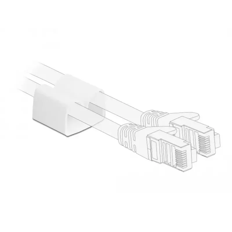 Cable holder DeLOCK 18395 white 2 pieces