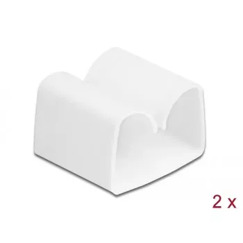 Cable holder DeLOCK 18395 white 2 pieces