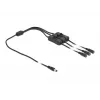 DC Cable DeLOCK 86795 5.5 x 2.1 mm male to 3 x female with switch 1 m