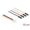Internal power cable DELOCK 86950, 0.5 m, male to female, multicolour (black/red/white/yellow)