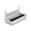 Cable grommet DELOCK 66861 for desk, silver, 80×160×28 mm, 1 pc